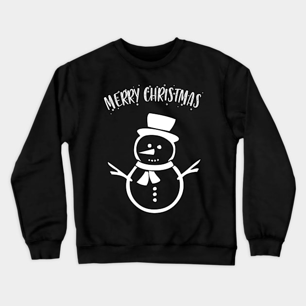 Merry Christmas Frosty Crewneck Sweatshirt by All About Nerds